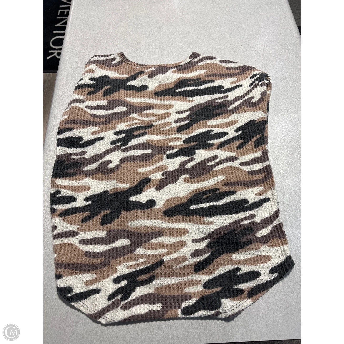 Top Long Sleeve By Cmc In Brown, Size: M