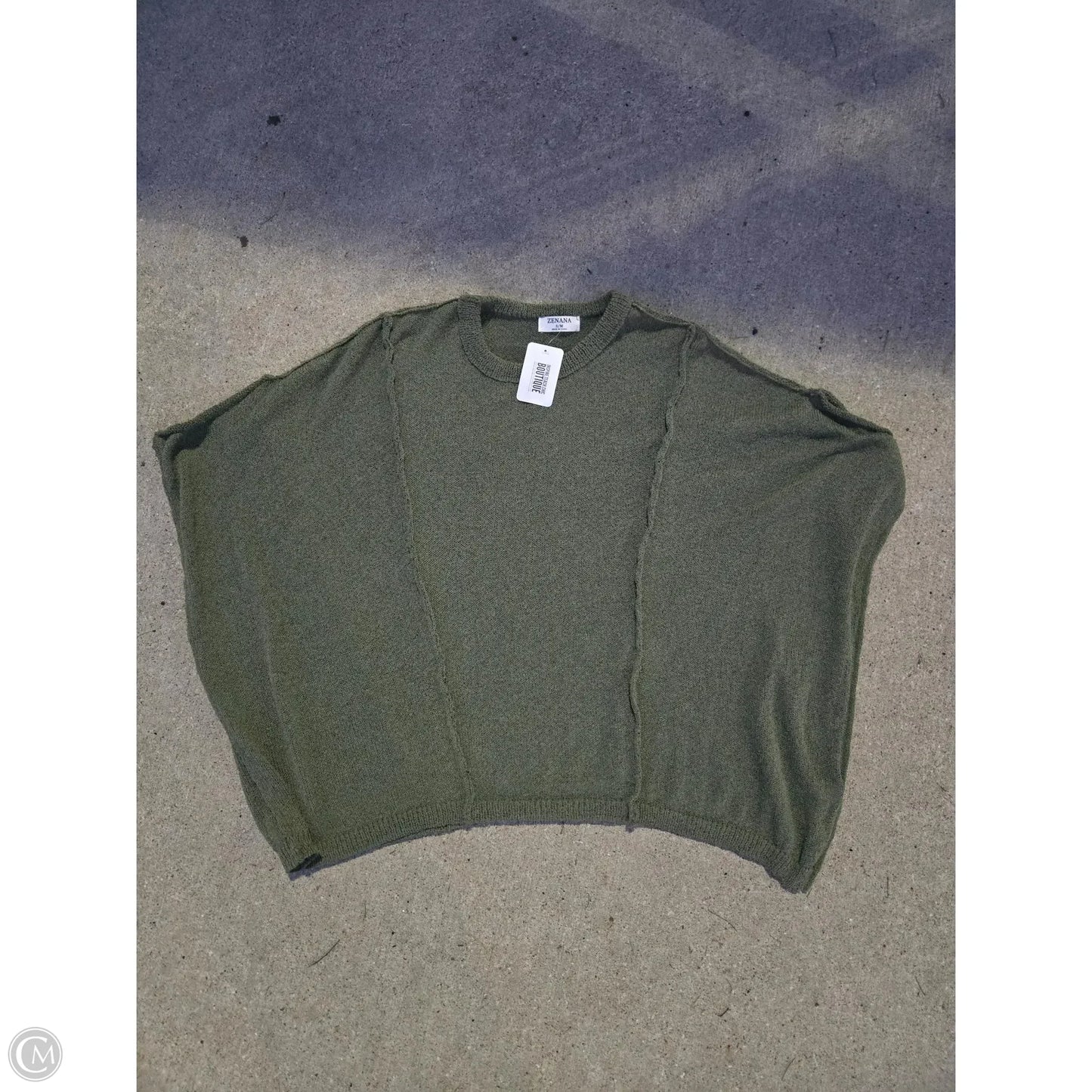 Top Sleeveless By Zenana In Green, Size: M