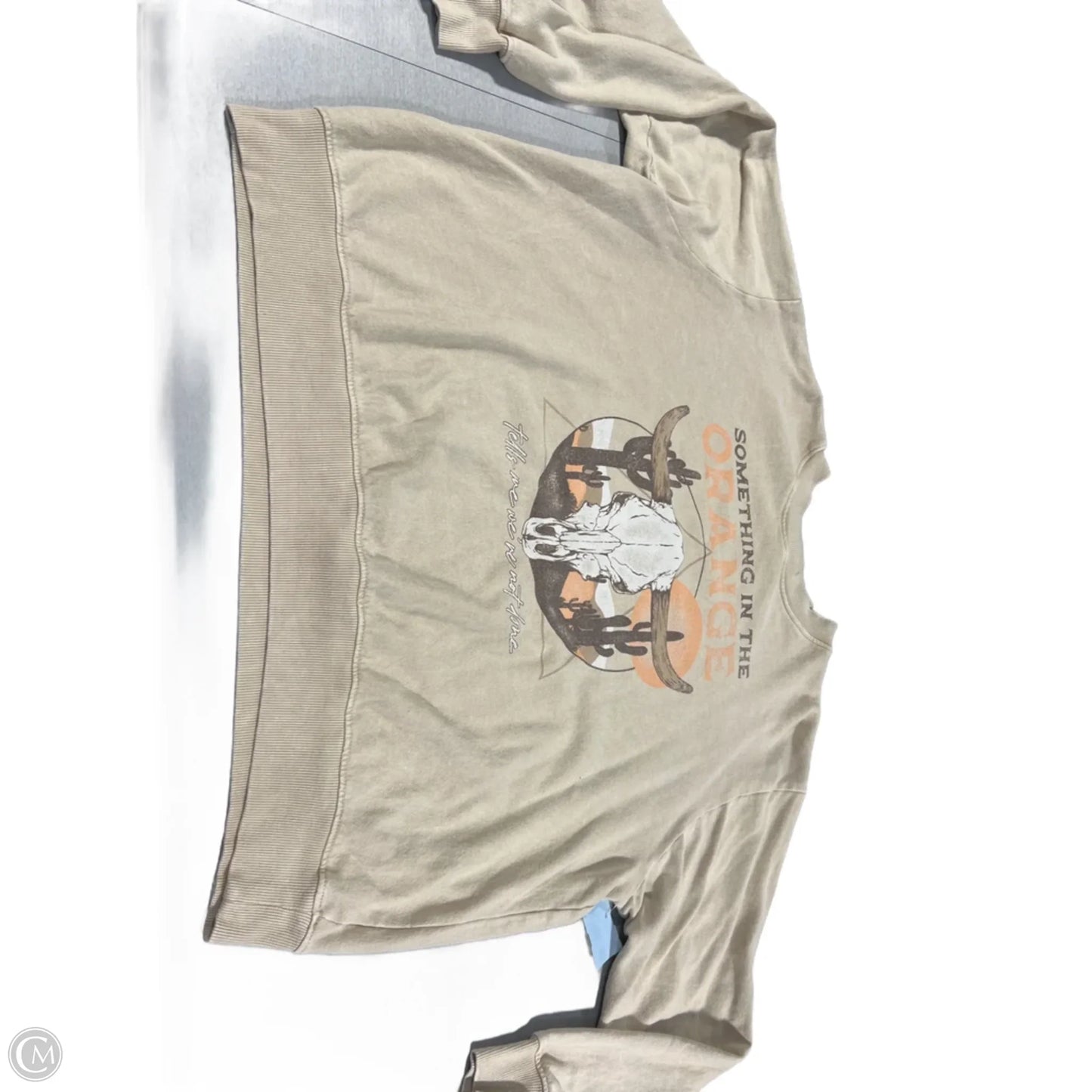 Top Long Sleeve By Cmc In Cream, Size: Xl