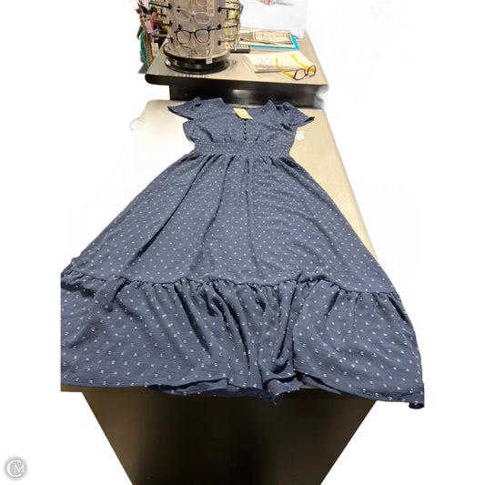 Dress Casual Maxi By Cmc In Navy, Size: M