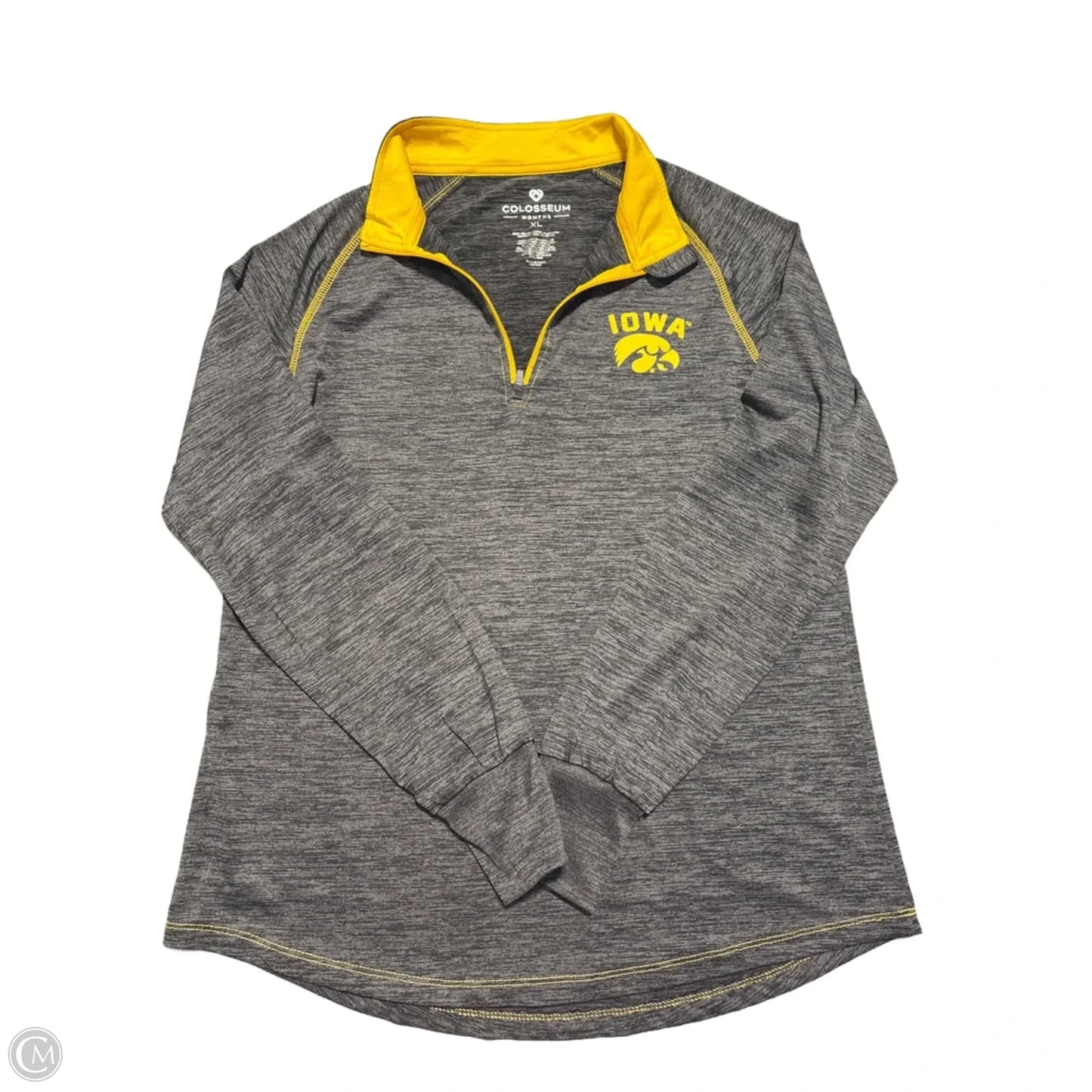 Athletic Top Long Sleeve Collar By Colosseum In Grey, Size: Xl