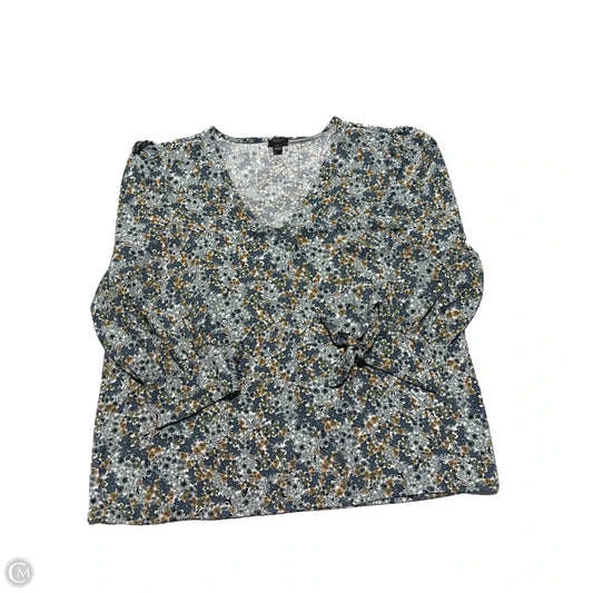 Blouse Long Sleeve By Ann Taylor In Floral Print, Size: Xl