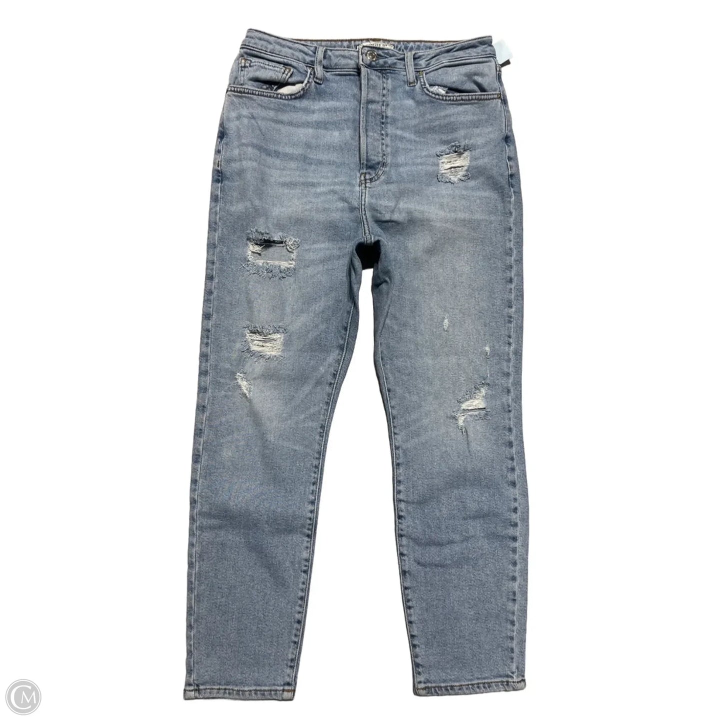 Jeans Straight By Forever 21 In Blue Denim, Size: 10