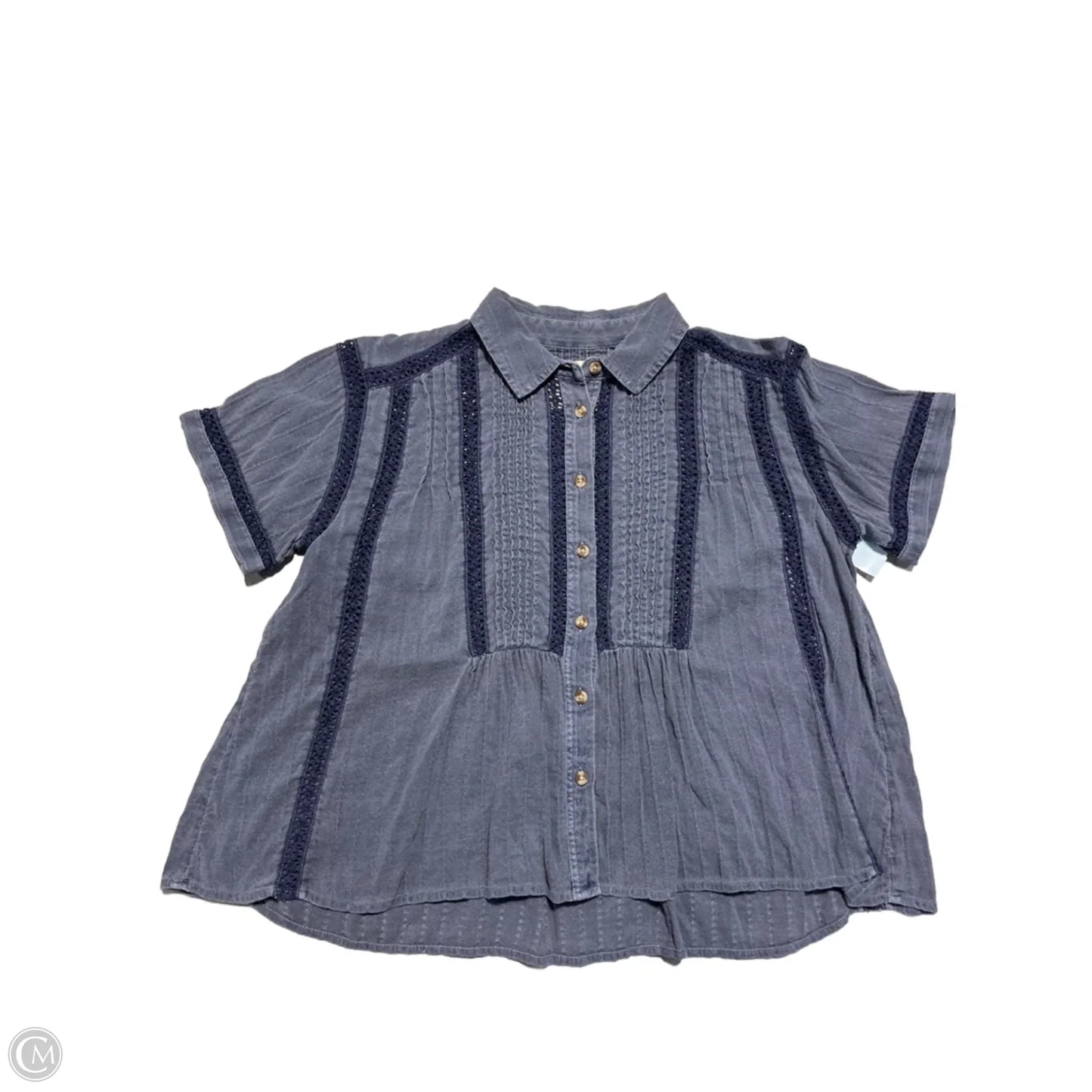 Top Short Sleeve By Lucky Brand In Blue, Size: Xs