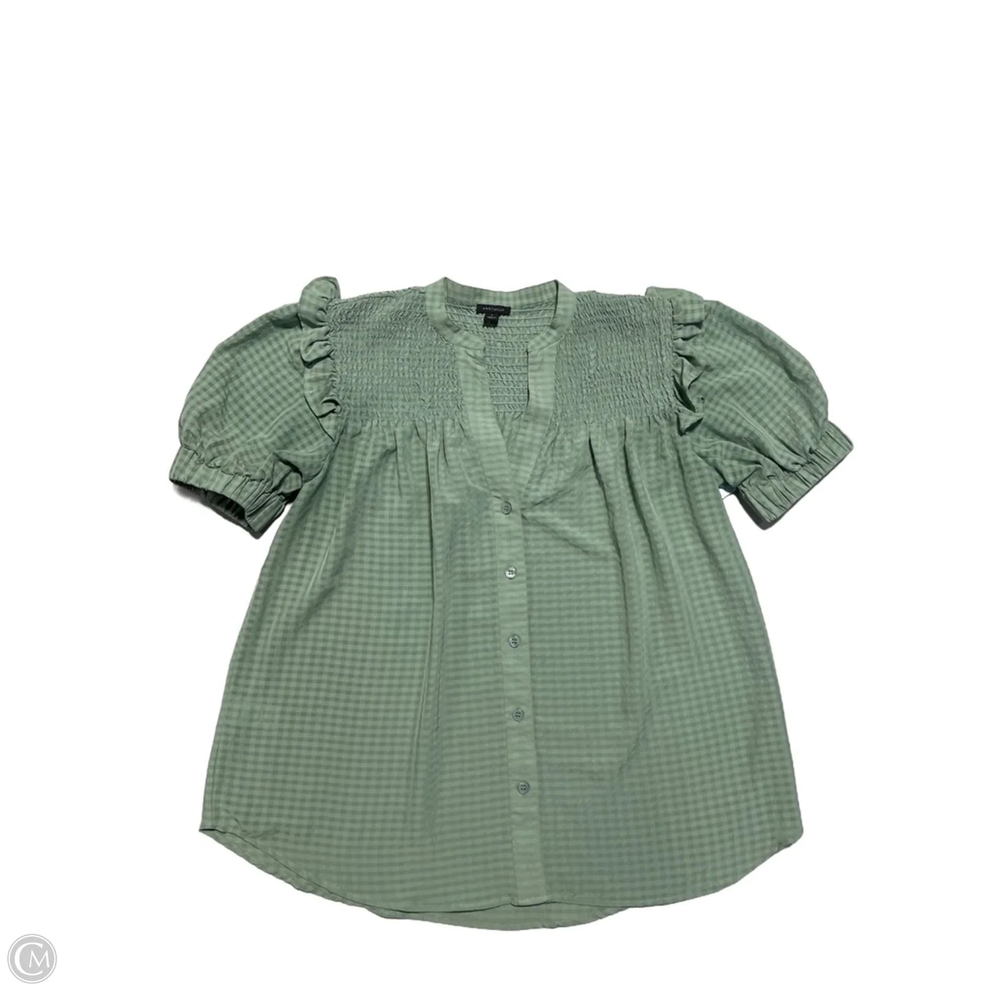 Top Short Sleeve By Ann Taylor In Green, Size: S