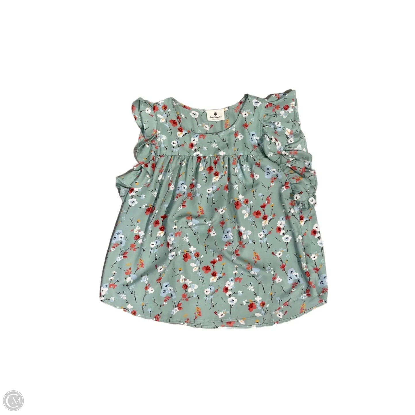 Top Short Sleeve By Betseys Boutique Shop In Floral Print, Size: S