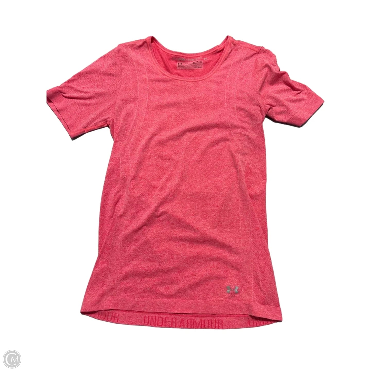 Athletic Top Short Sleeve By Under Armour In Pink, Size: S
