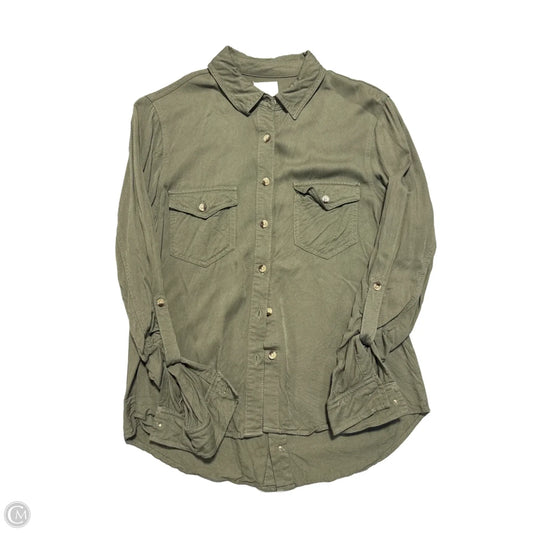 Top Long Sleeve By Harper In Green, Size: Xs