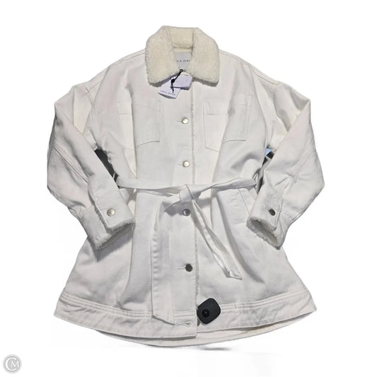 Coat Faux Fur & Sherpa By Lola In White, Size: Xs