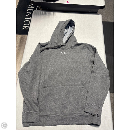 Sweatshirt Hoodie By Under Armour In Grey, Size: L
