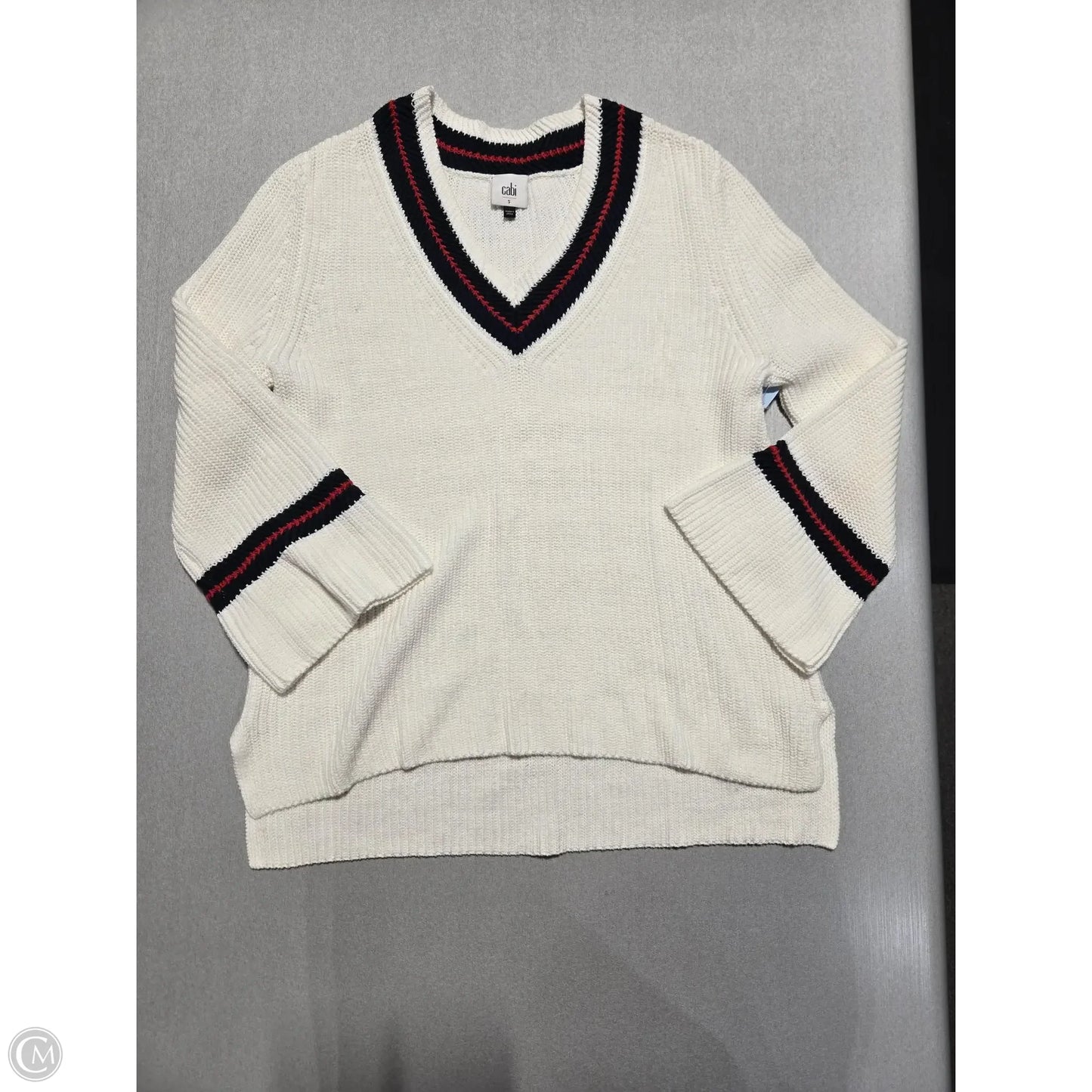 Sweater By Cabi In White, Size: S