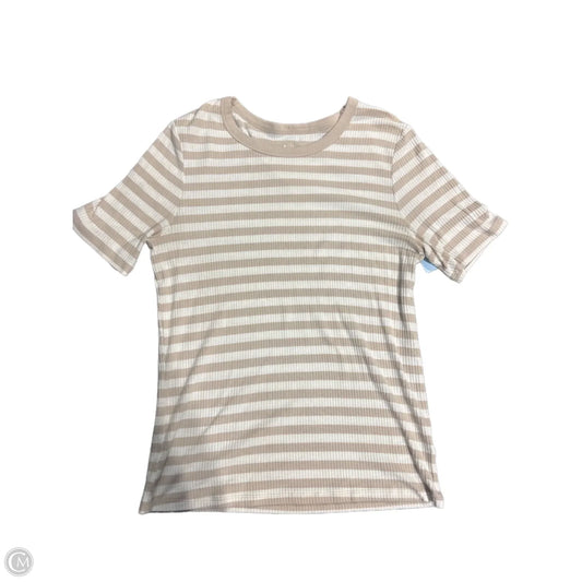 Top Short Sleeve By A New Day In Striped Pattern, Size: L
