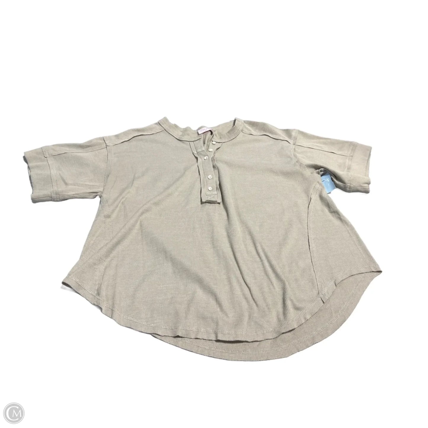 Top Short Sleeve By Pink Lily In Cream, Size: Xl