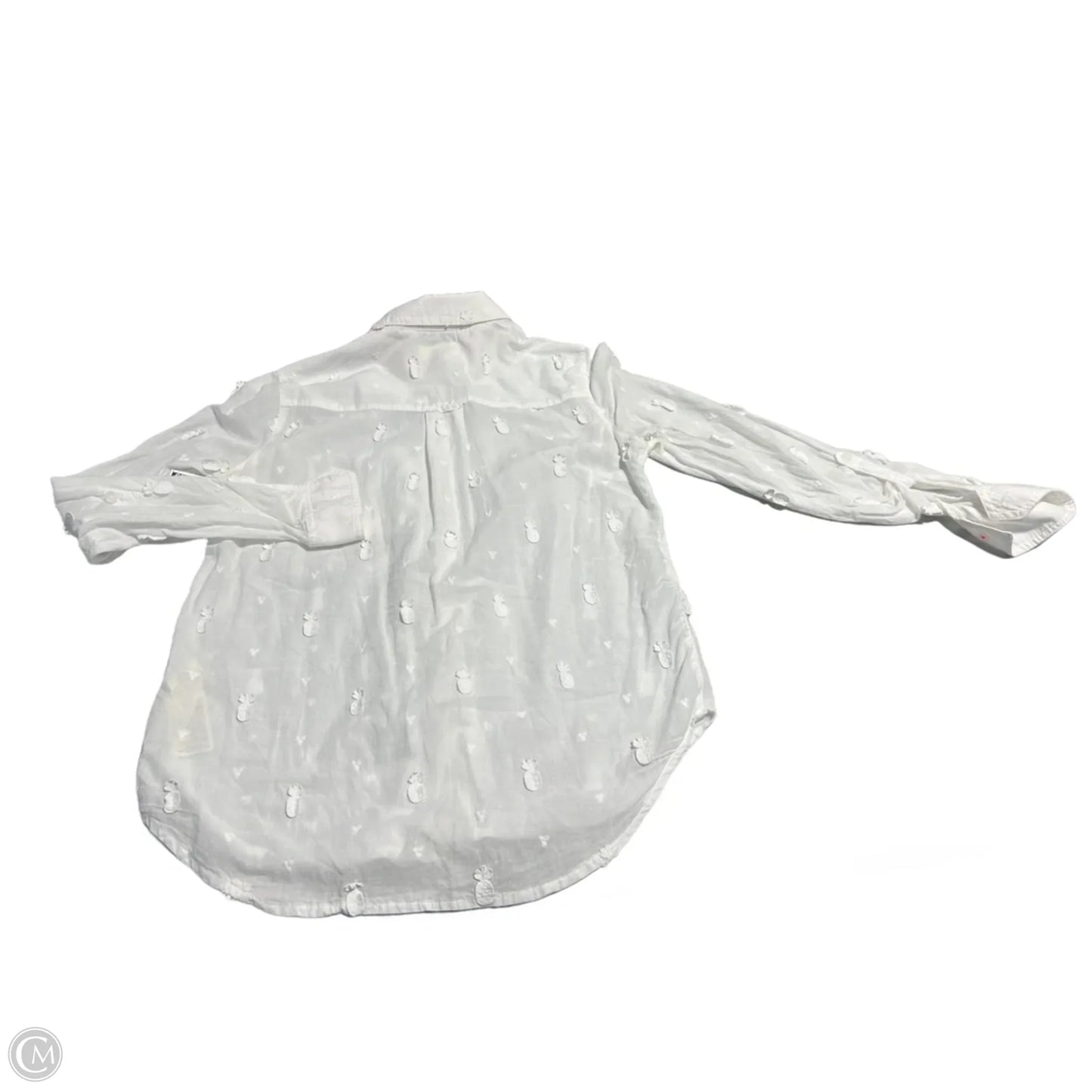 Top Long Sleeve By Anthropologie In White, Size: S