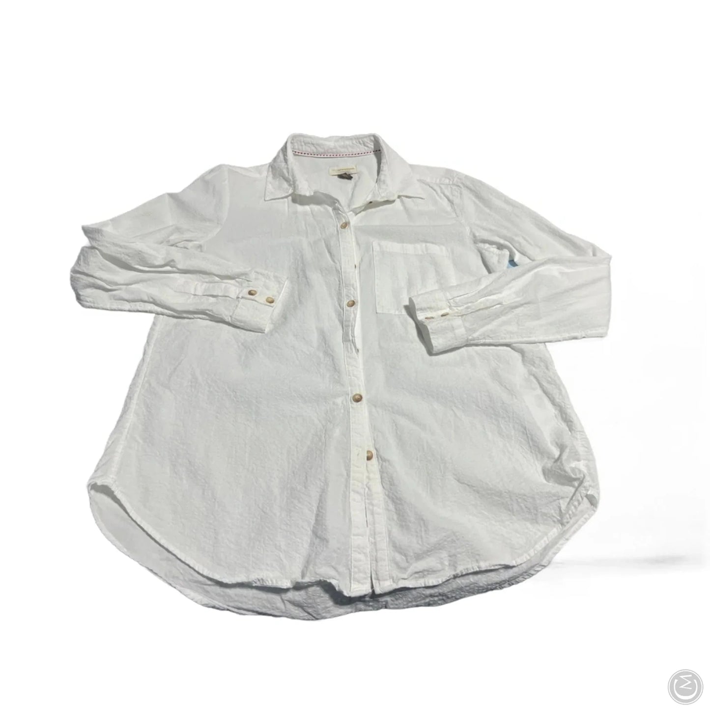 Top Long Sleeve By Anthropologie In White, Size: S