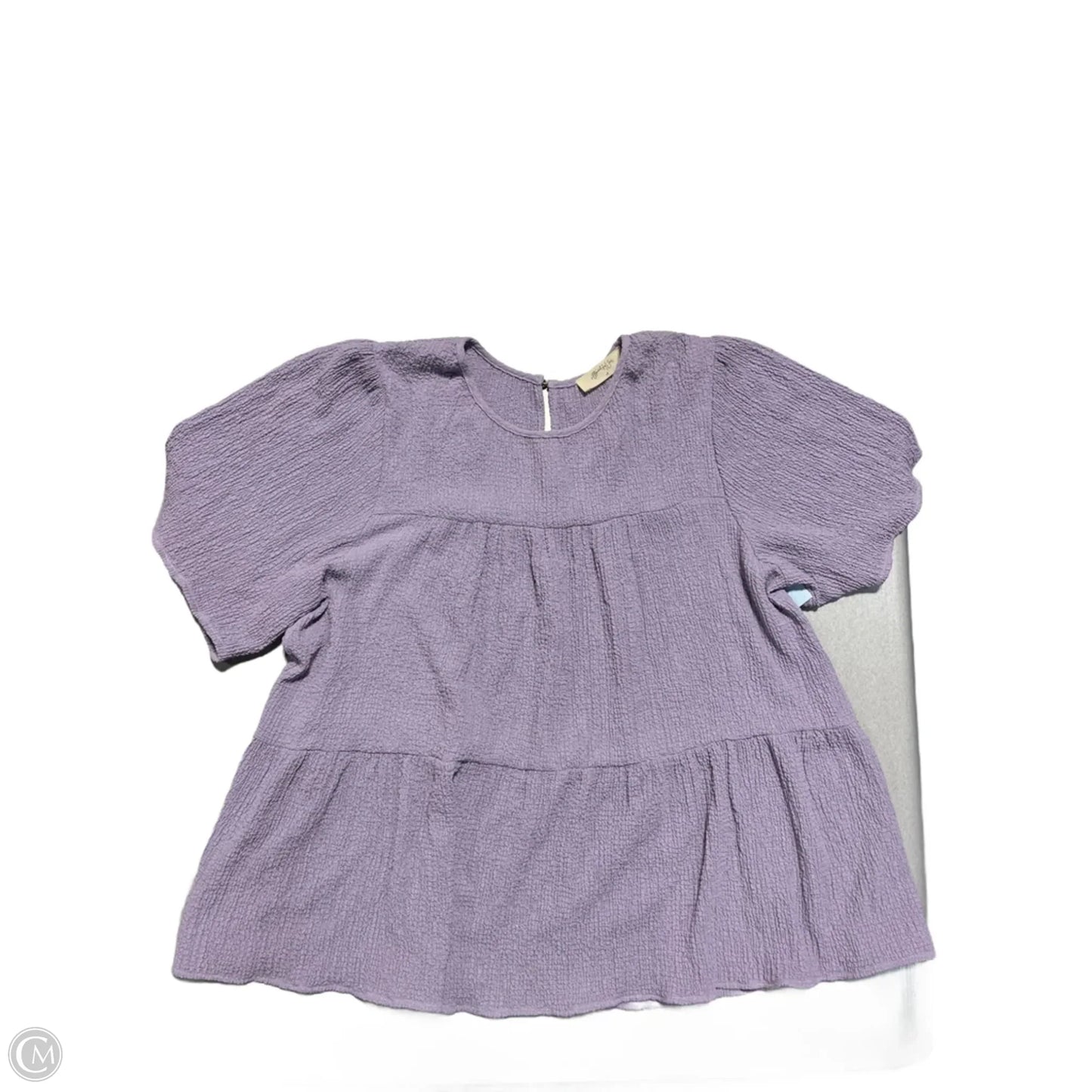 Top Short Sleeve By A Beautiful Soul In Purple, Size: Xl