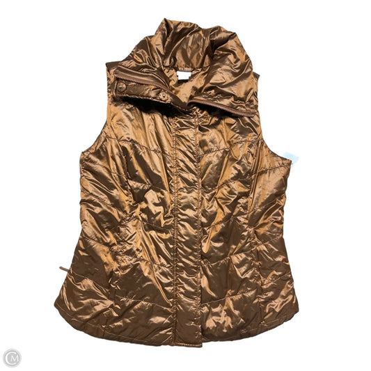 Vest Puffer & Quilted By Chicos In Brown, Size: L