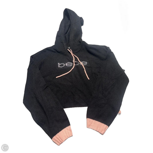 Sweatshirt Hoodie By Bebe In Black, Size: L