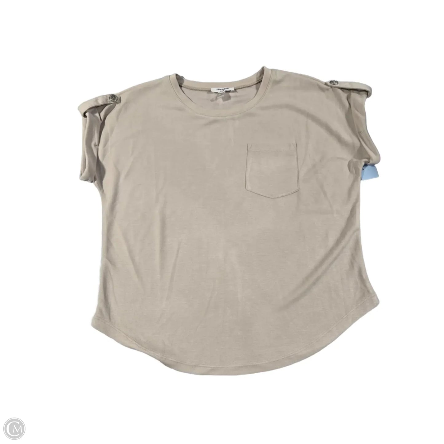 Top Short Sleeve By Cable And Gauge In Cream, Size: S