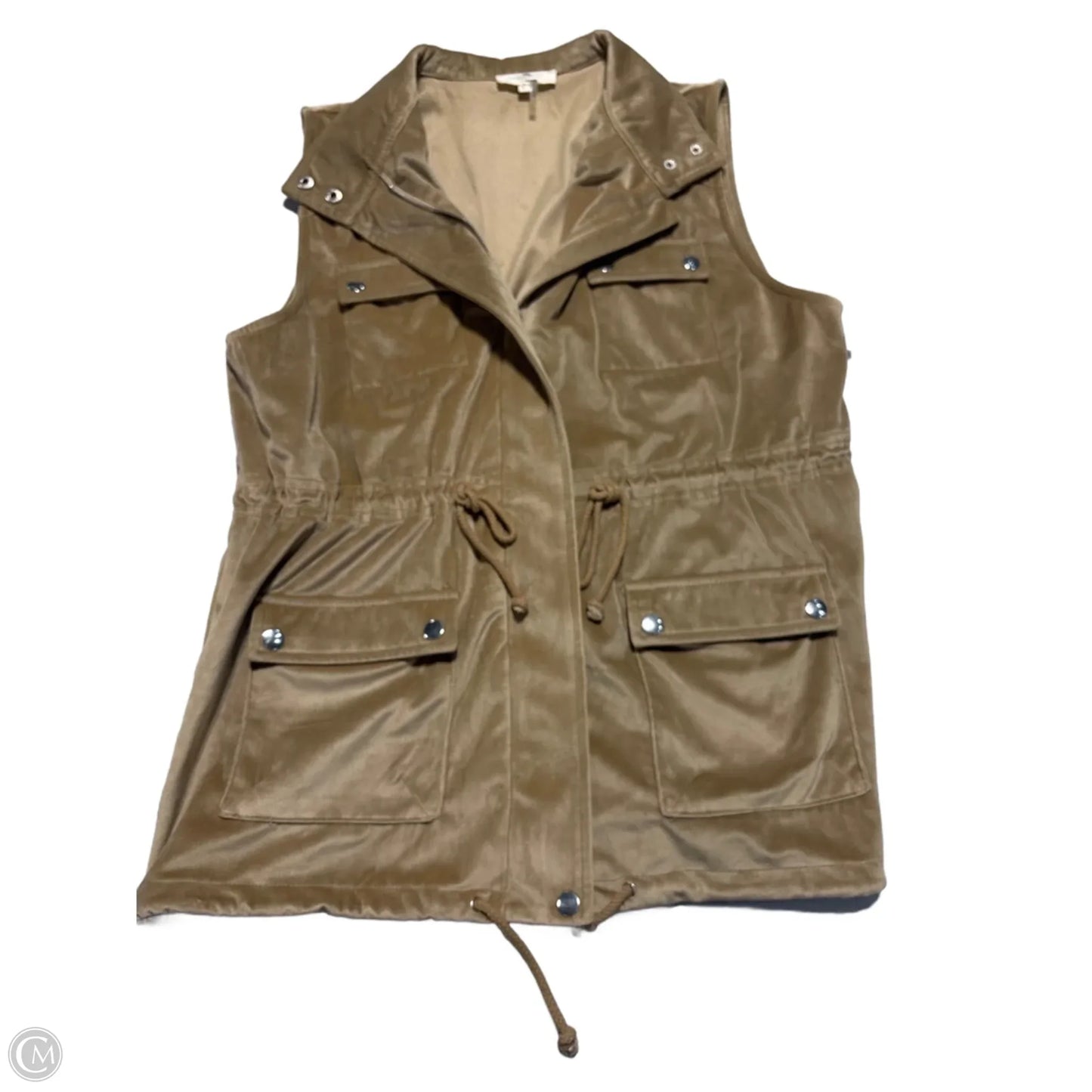 Vest Fleece By Entro In Tan, Size: L