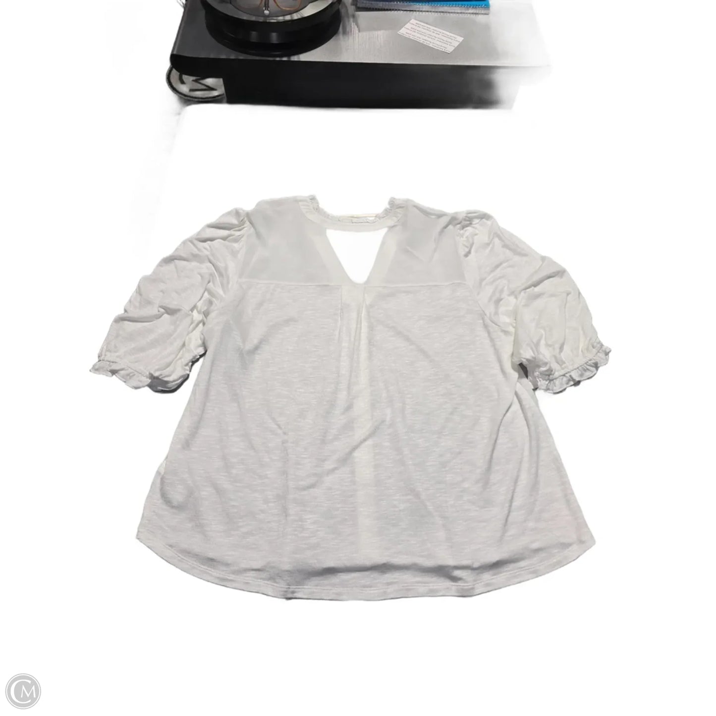 Top 3/4 Sleeve By Democracy In White, Size: Xl