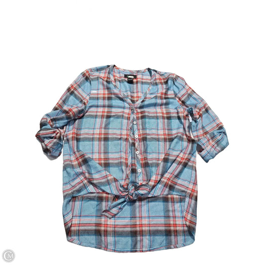 Top Long Sleeve By Karen Kane In Blue, Size: S