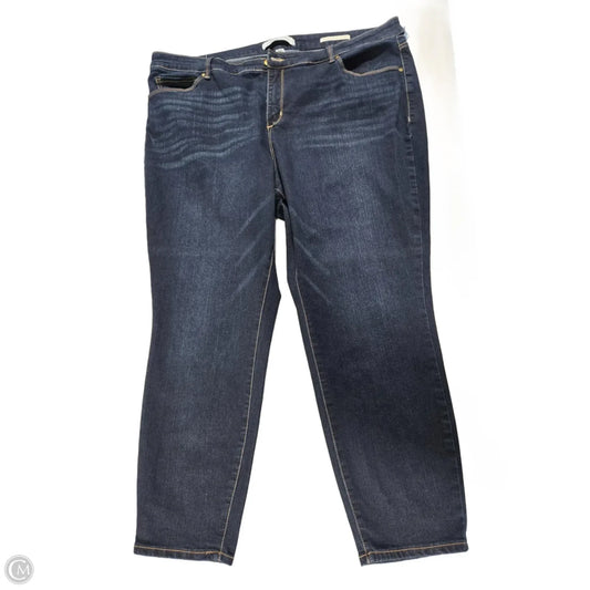 Jeans Skinny By Vintage America In Blue Denim, Size: 22