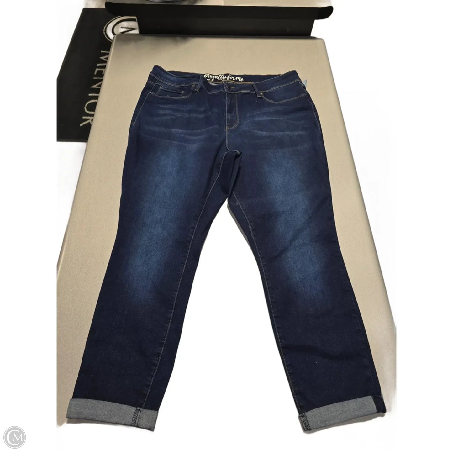 Jeans Straight By Royalty In Blue Denim, Size: 18