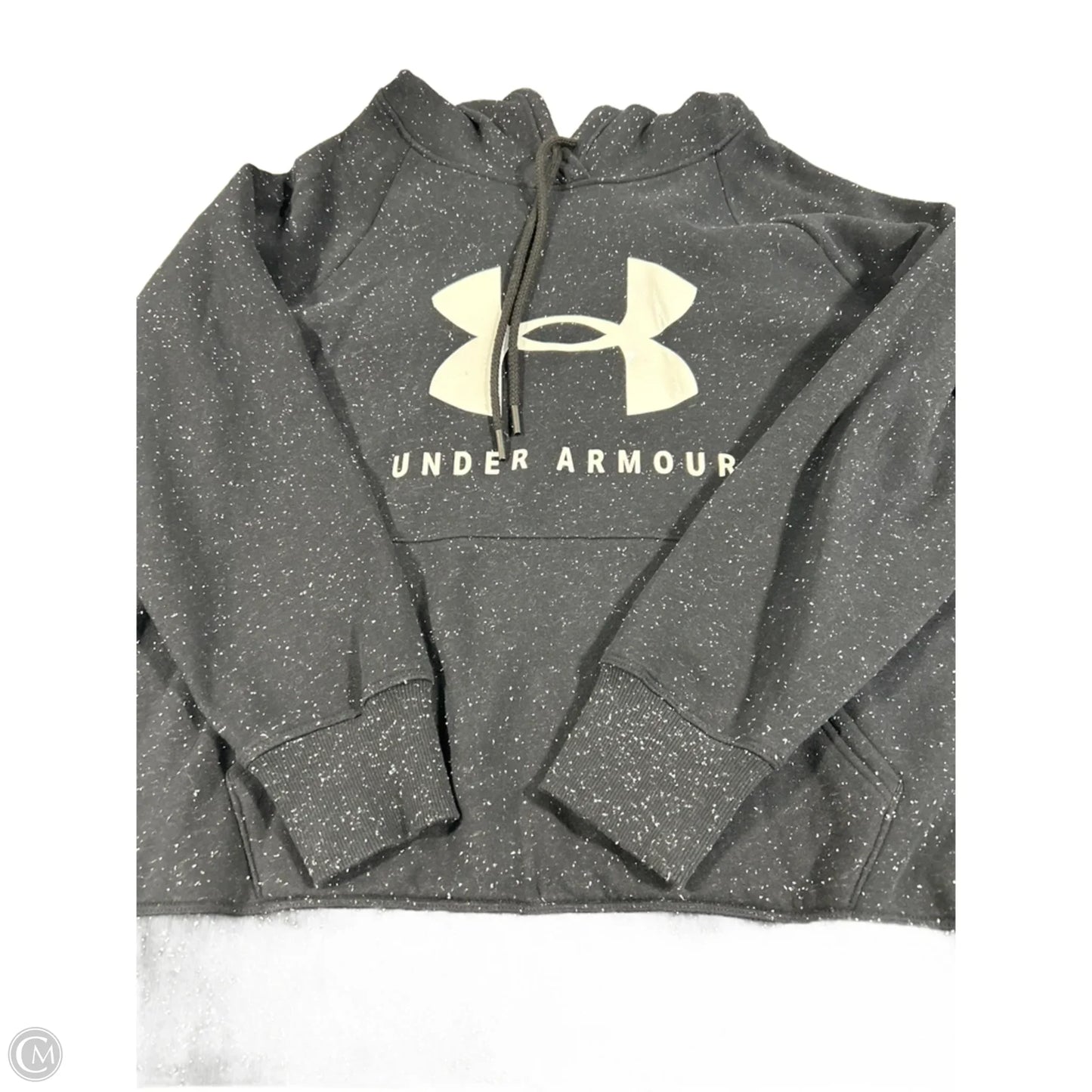 Sweatshirt Hoodie By Under Armour In Black & White, Size: 1x
