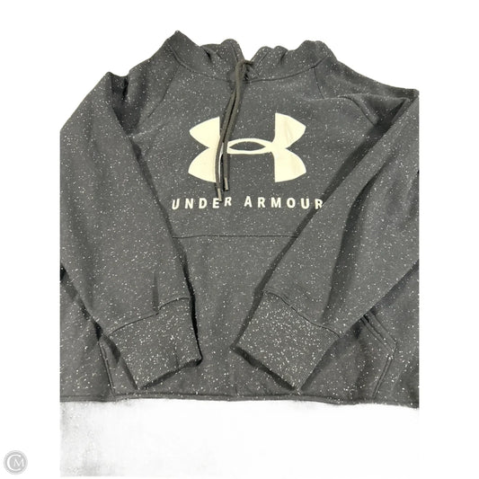 Sweatshirt Hoodie By Under Armour In Black & White, Size: 1x