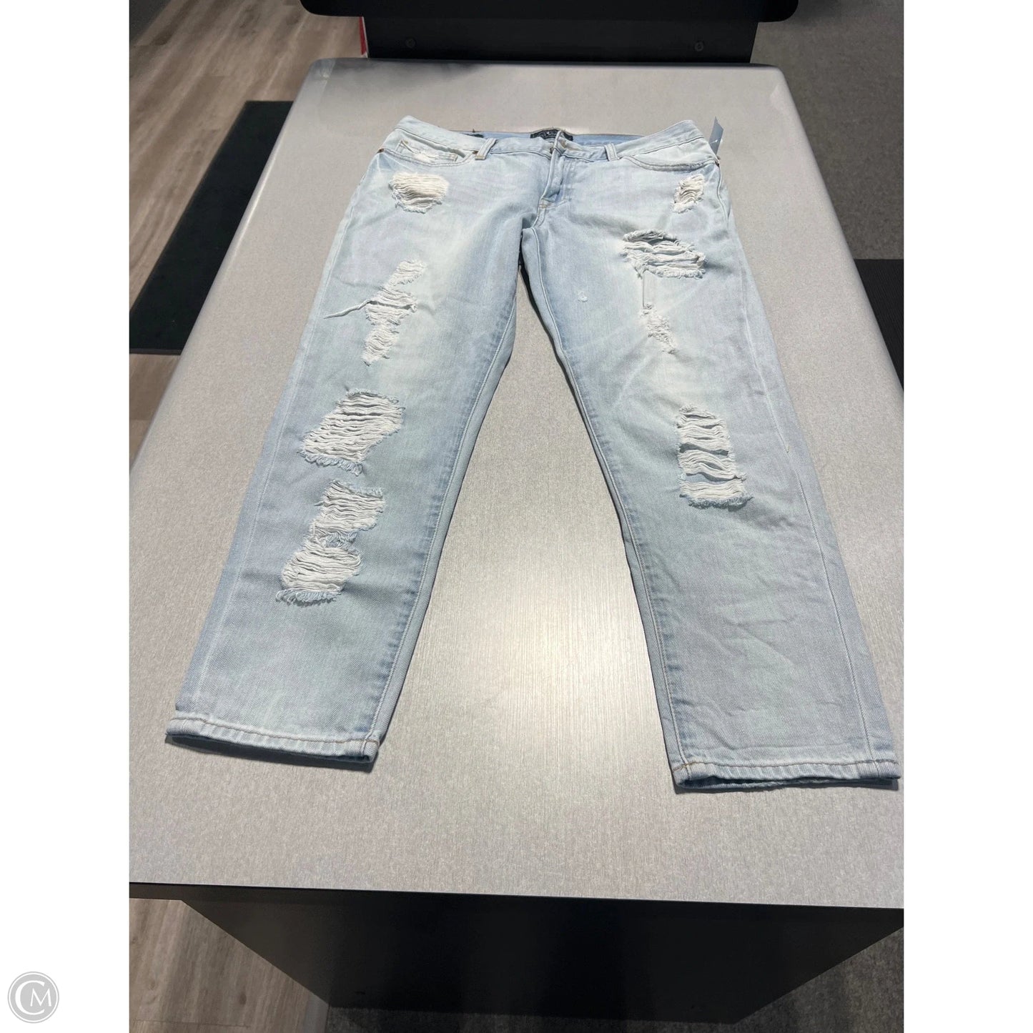Jeans Straight By Lucky Brand In Blue Denim, Size: 10