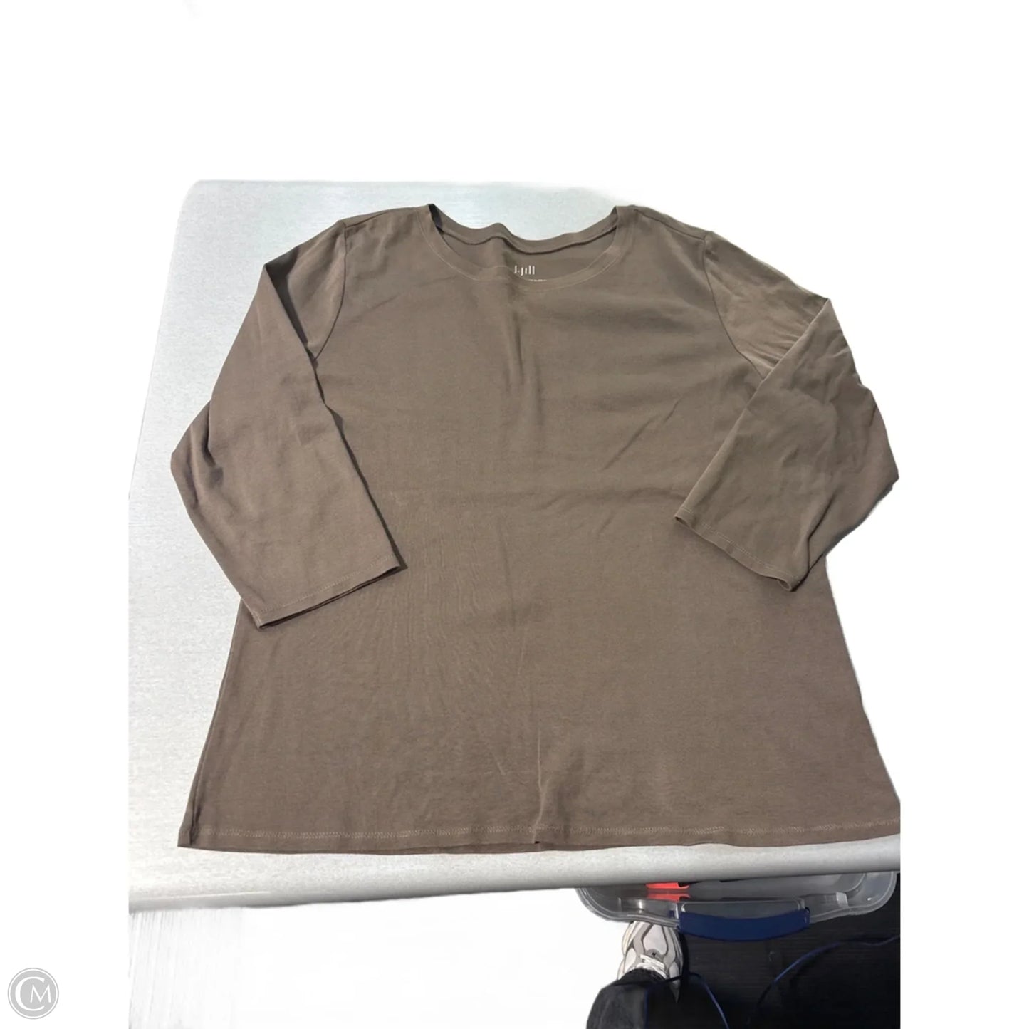 Top Long Sleeve By J. Jill In Brown, Size: Xl