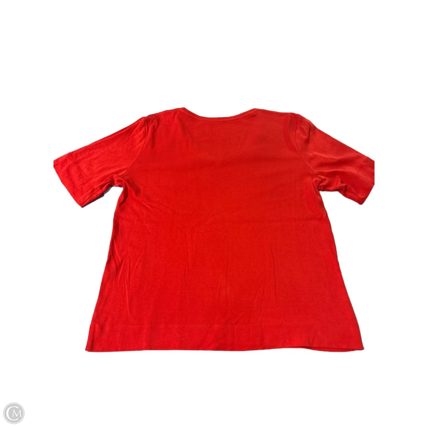 Top Short Sleeve Basic By Chicos In Red, Size: L