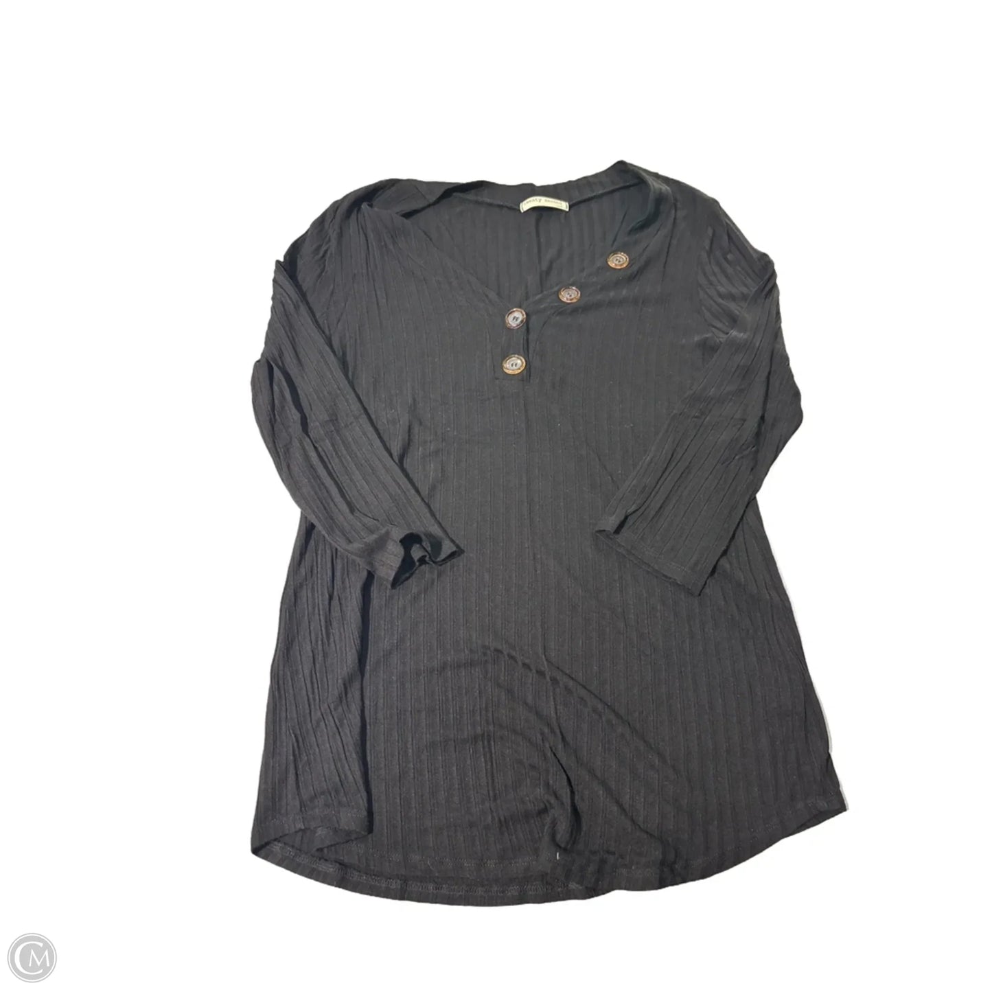 Top Long Sleeve By Twenty Second In Black, Size: M