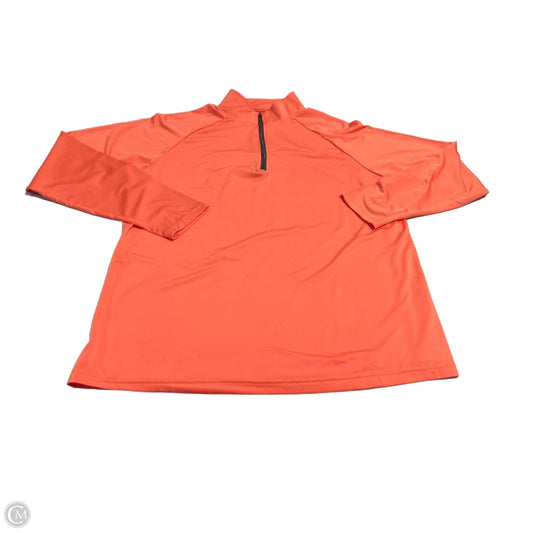 Athletic Top Long Sleeve Collar By Cmc In Coral, Size: Xl