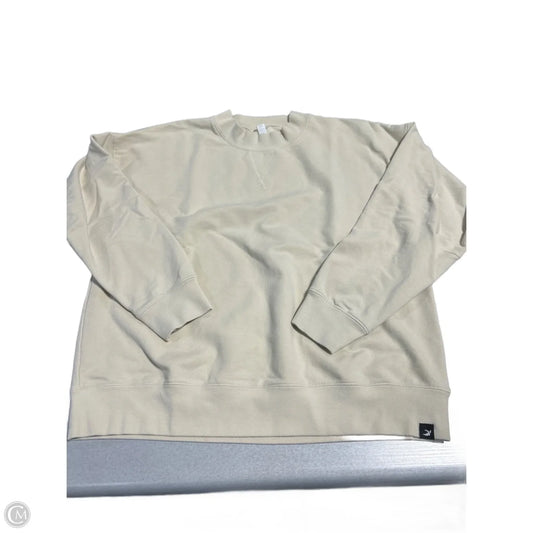 Sweatshirt Crewneck By Glyder In Tan, Size: M