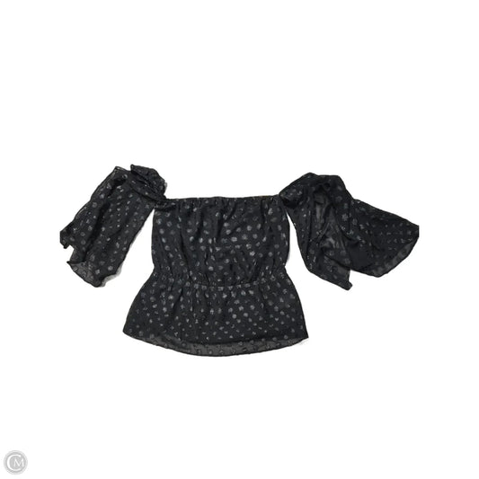 Blouse Long Sleeve By Express In Black, Size: M