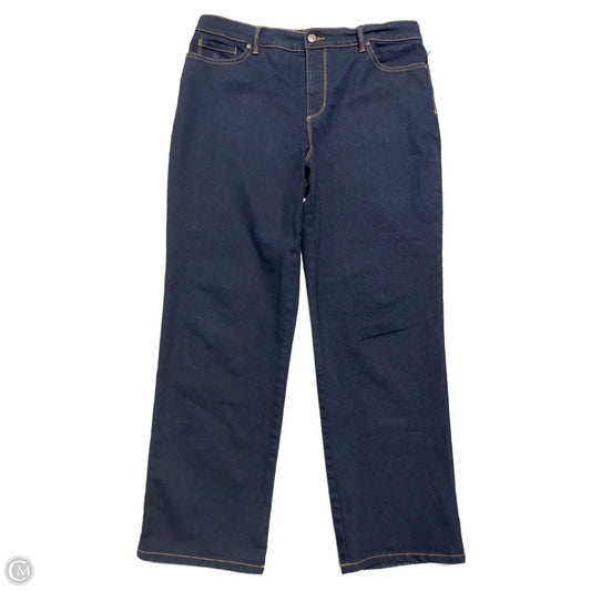 Jeans Straight By Gloria Vanderbilt In Blue Denim, Size: 16