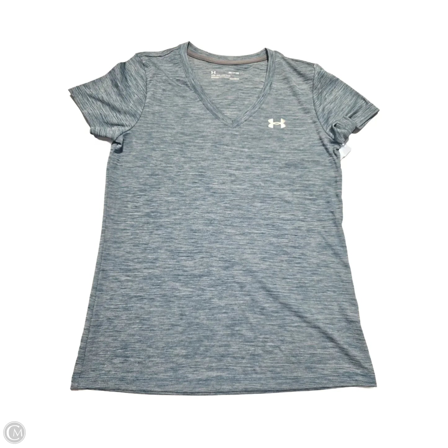 Athletic Top Short Sleeve By Under Armour In Teal, Size: S