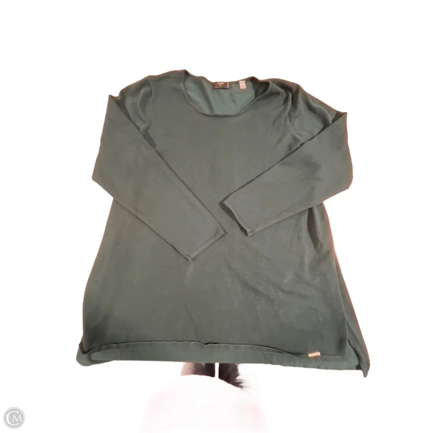 Top 3/4 Sleeve By Tahari In Green, Size: 1x