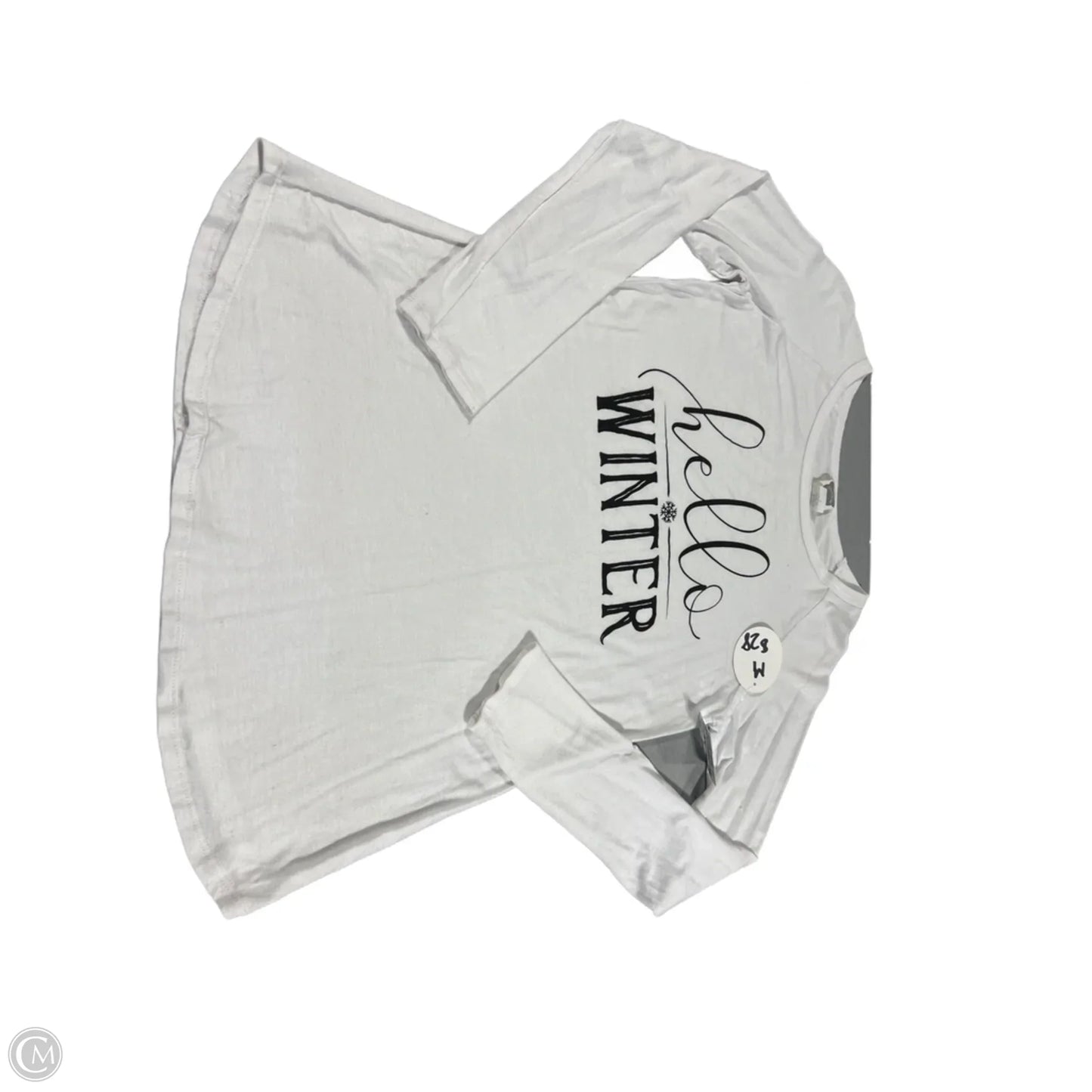 Top Long Sleeve By Color Bear In White, Size: M
