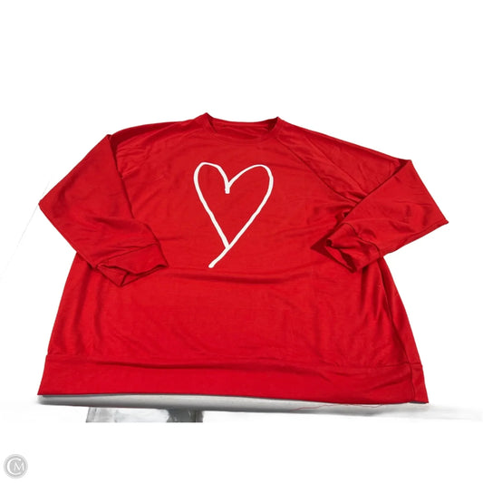 Top Long Sleeve By Cmc In Red, Size: Xl