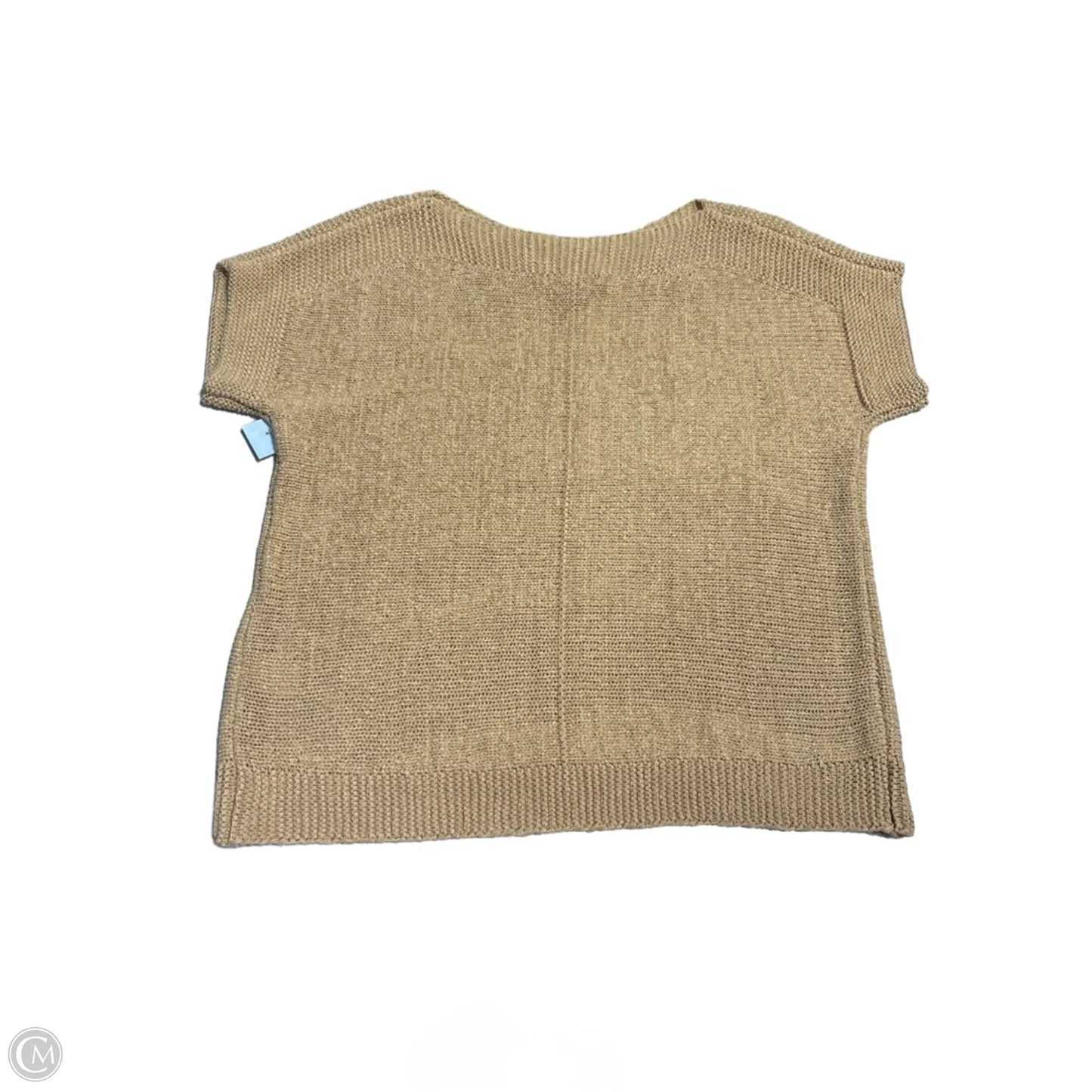 Top Short Sleeve By Cable And Gauge In Tan, Size: M