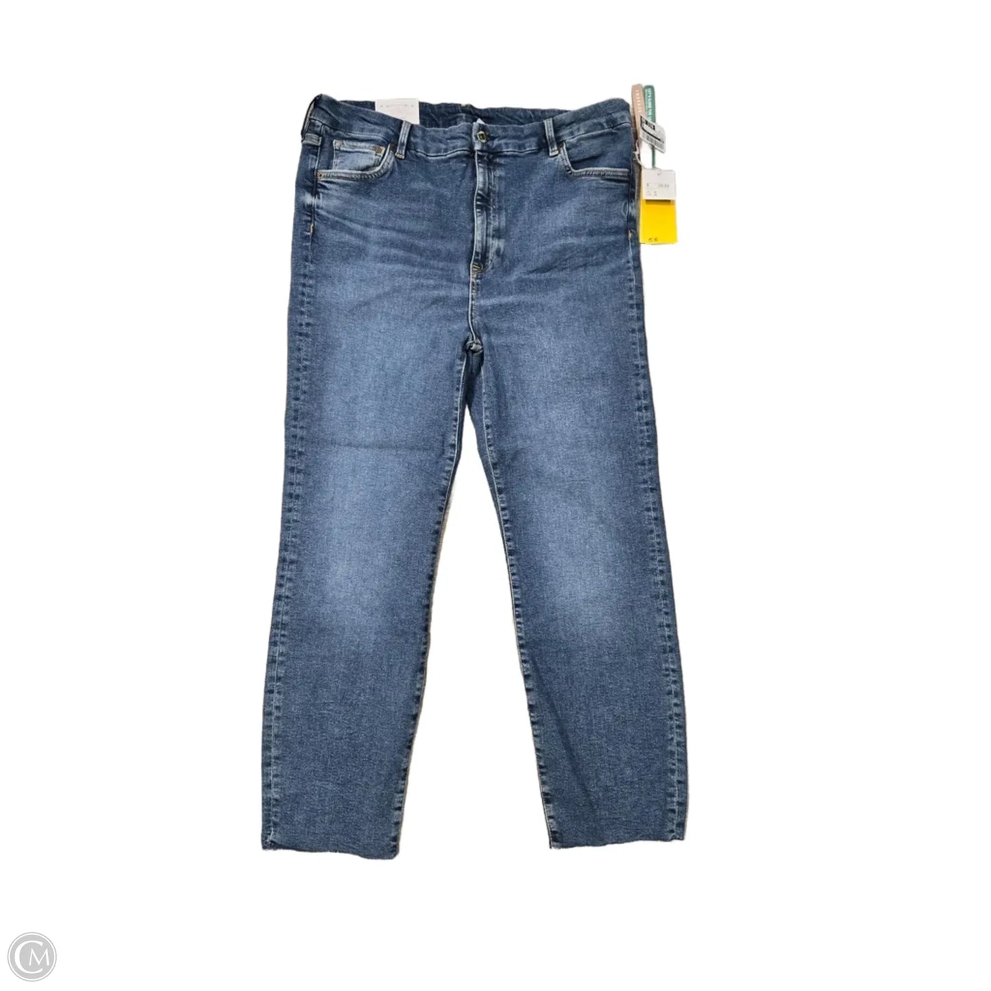 Jeans Straight By H&m In Blue Denim, Size: 16
