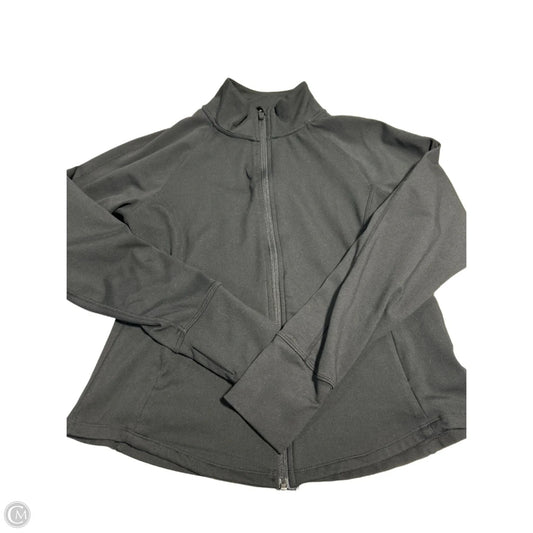 Athletic Top Long Sleeve Collar By Jockey In Black, Size: M