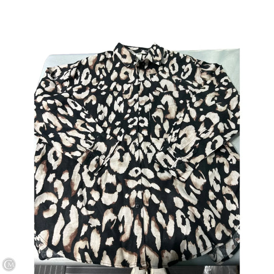 Blouse 3/4 Sleeve By H&m In Animal Print, Size: S