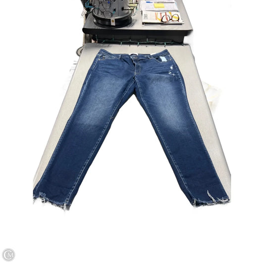 Jeans Straight By Kancan In Blue Denim, Size: 2x