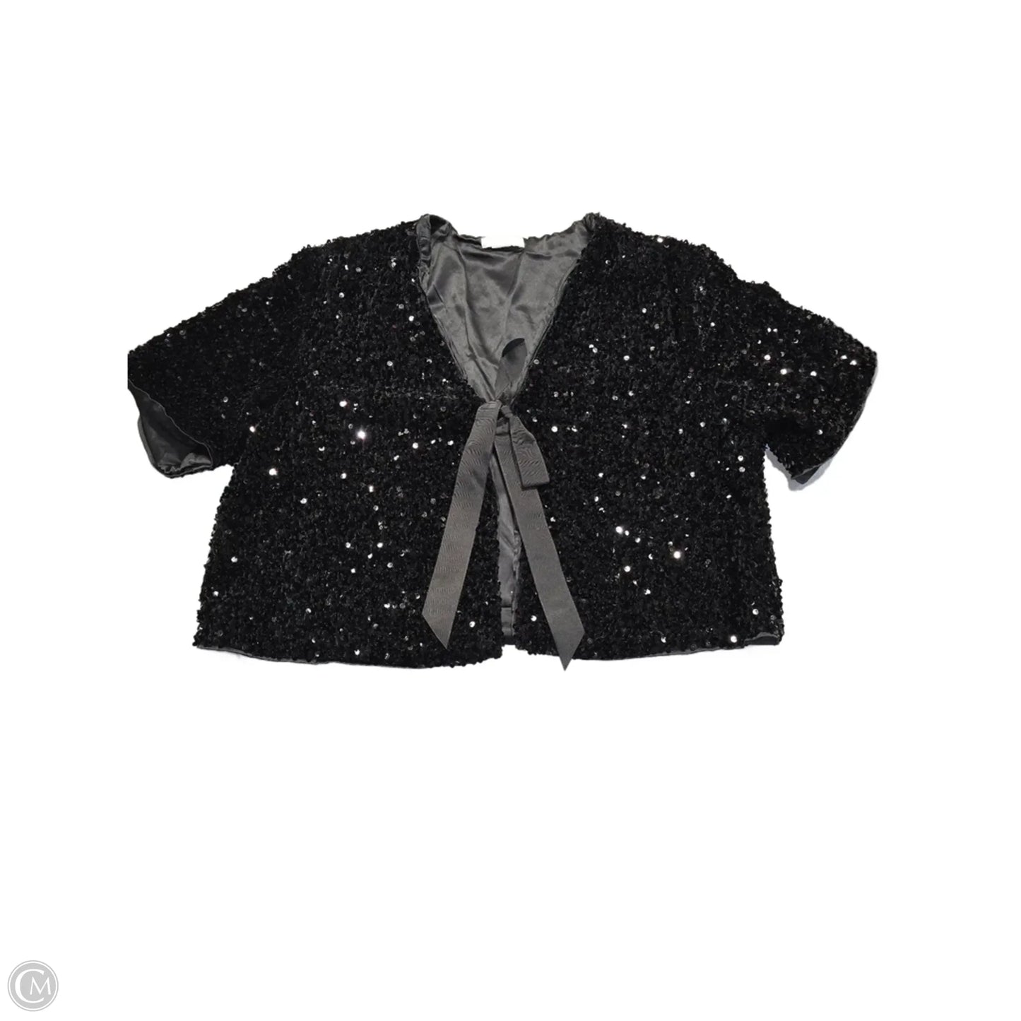 Top Short Sleeve By H&m In Black, Size: L