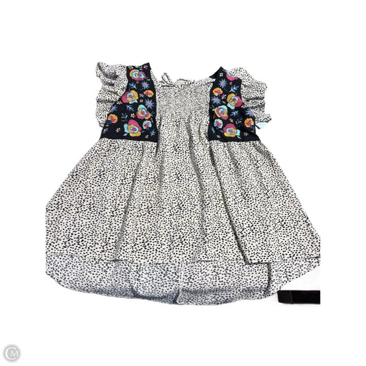 Blouse Short Sleeve By Oddi In Animal Print, Size: 1x