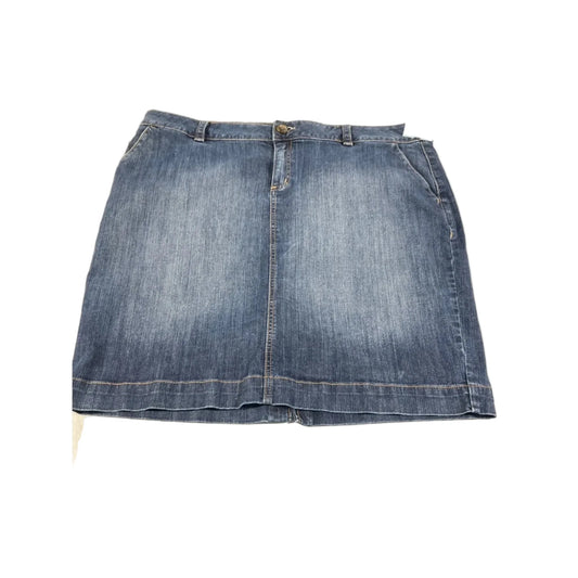 Skirt Mini & Short By Merona In Blue Denim, Size: 20